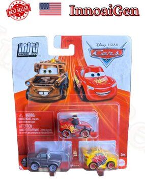 Disney Pixar Cars Mini Racers 3-Pack Lightning McQueen Cruz Ramirez Sterling NWB